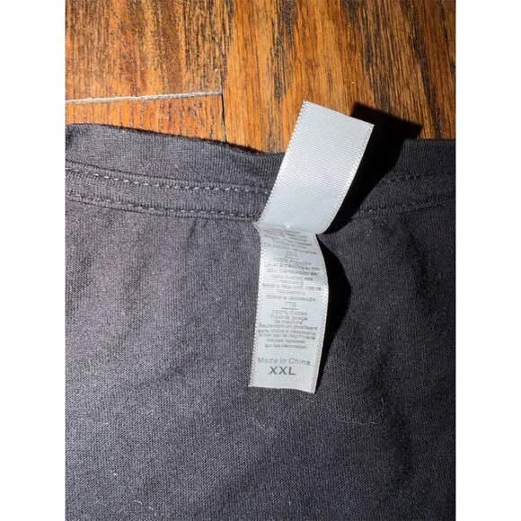 Chicago Band T-Shirt Womens 2XL Black Rhinestone Script Logo V-Neck Short - Picture 3 of 3